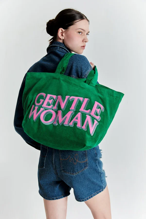 GENTLEWOMAN CORDUROY TOTE : BROWN - Image 4