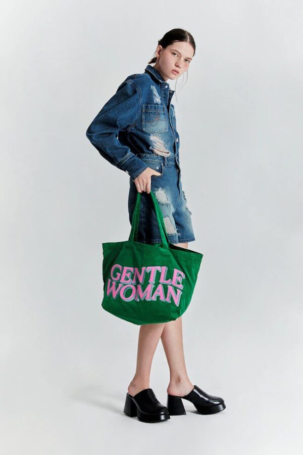GENTLEWOMAN CORDUROY TOTE : BROWN - Image 3