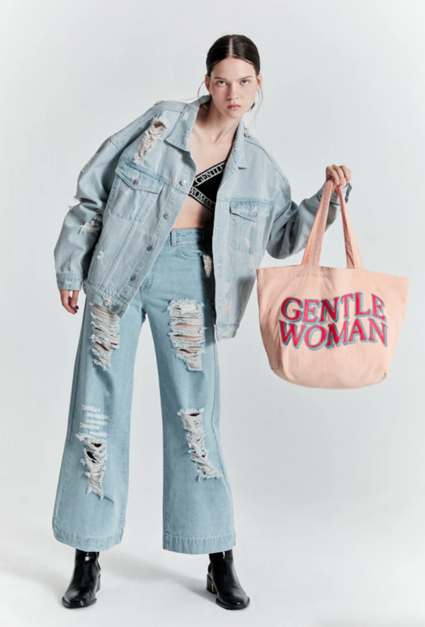 GENTLEWOMAN CORDUROY TOTE : PINK - Image 3
