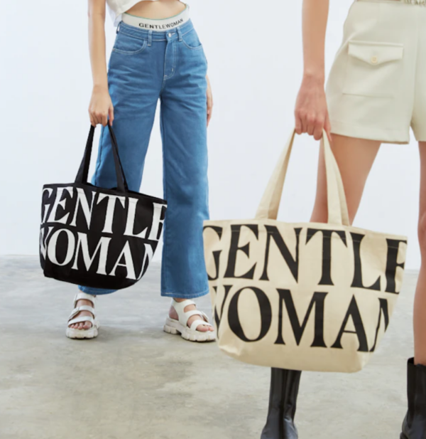 GentleWoman GW Canvas Tote Bag | Black - Image 3