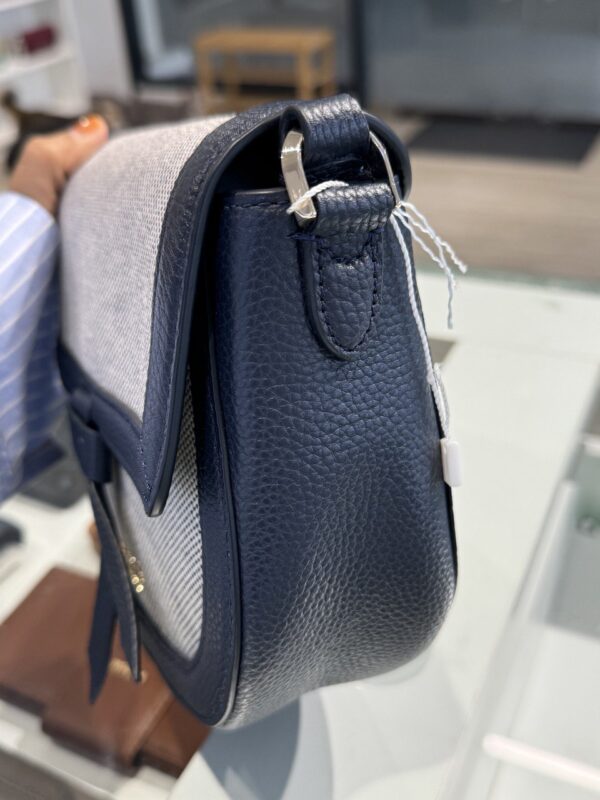 Kate Spade Knott Canvas Medium Saddle Bag (Blazer Blue) RSKF - Boutique Collection - Image 3