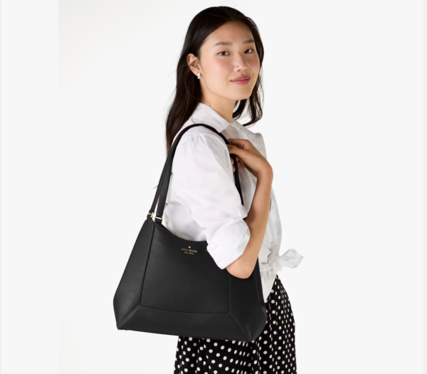 Kate Spade Lena Triple Compartment Shoulder Bag (Black) - Image 5