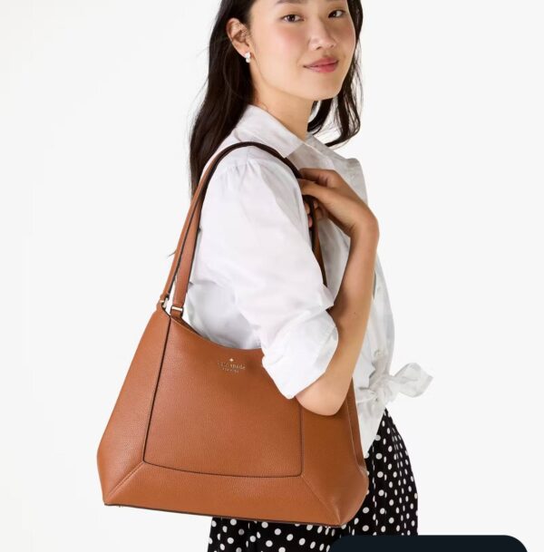 Kate Spade Lena Triple Compartment Shoulder Bag (Warm Gingerbread) - Image 3