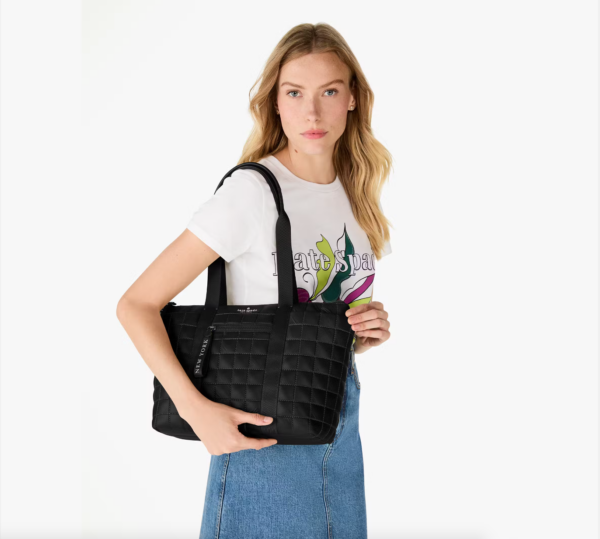 Kate Spade Camden Quilted Medium Tote (Black) - Image 4
