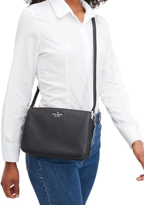 Kate Spade Leila Triple Gusset Crossbody (Black) RSKF - Image 4