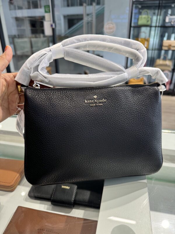 Kate Spade Leila Triple Gusset Crossbody (Black) RSKF - Image 2