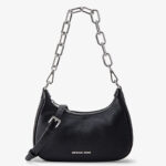 Michael Kors Cora Medium Leather Shoulder Bag (Black)
