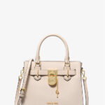 Michael Kors Hamilton Small Leather Satchel (Cream)
