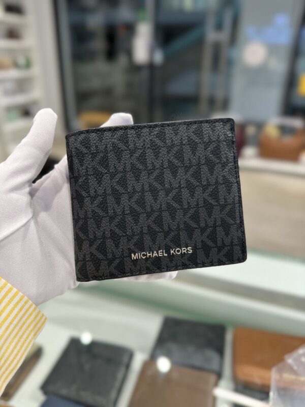 Michael Kors Cooper Logo Billfold Wallet With Coin Pouch (Black) - Image 2
