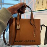 Marc Jacobs Mini Grind Leather Tote Bag (Cognac)