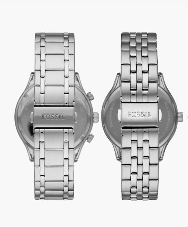 Fossil His and Her Fenmore Multifunction Stainless Steel Watch Gift Set (BQ2468SET) - Image 5