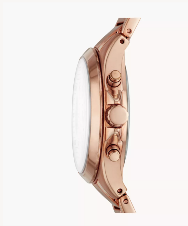 Fossil Modern Courier Midsize Chronograph Rose-Gold-Tone Stainless Steel Women Watch (BQ3036) - Image 2