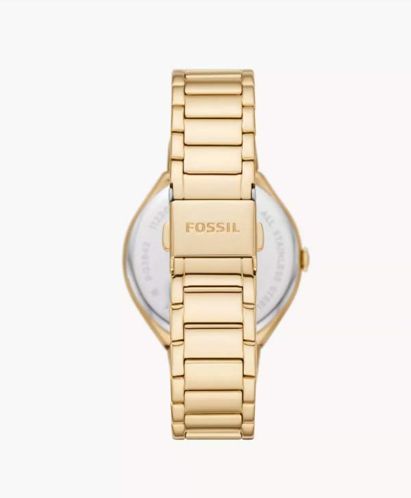 Fossil Ashtyn Three-Hand Date Gold-Tone Stainless Steel Women Watch (BQ3842) - Image 2