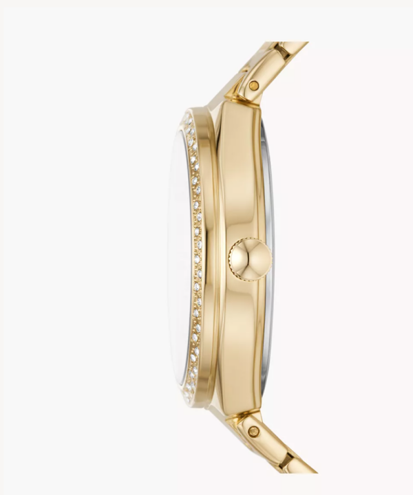 Fossil Ashtyn Three-Hand Date Gold-Tone Stainless Steel Women Watch (BQ3842) - Image 5