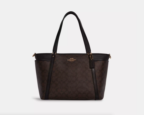 Coach Baby Bag In Signature Canvas (Brown Black)
