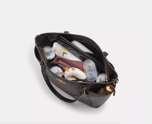 Coach Baby Bag In Signature Canvas (Brown Black) - Image 4