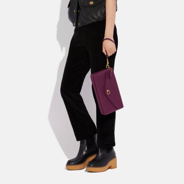 Coach Wyn Clutch (Wine) RSKF - Image 2