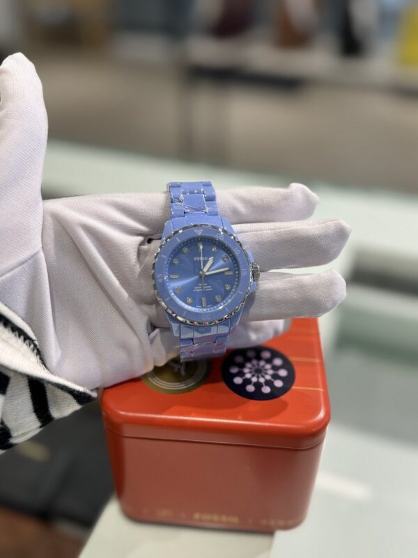 Fossil Three-Hand Aqua Ceramic Women Watch (CE1109) - Image 4