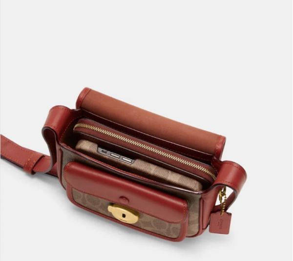 Coach Tabby Messenger 19 In Signature Canvas (Tan Rust)- Boutique Collection - Image 3