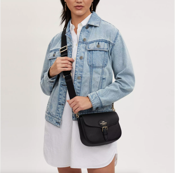 Coach Amelia Saddle Bag (Black) - Image 4