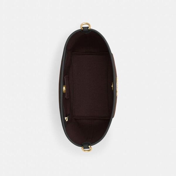 Coach City Bucket Bag In Signature Canvas (Walnut Black) - Image 4