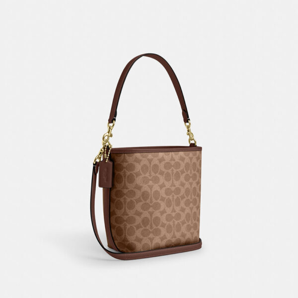 Coach City Bucket Bag In Signature Canvas (Tan Brown) - Image 4