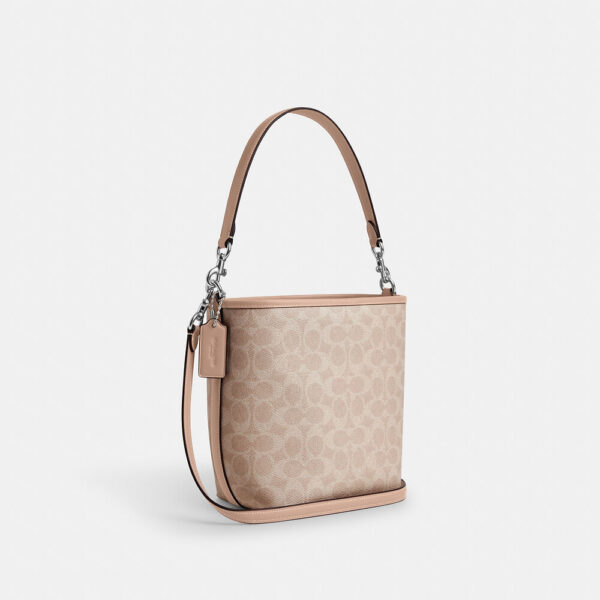 Coach City Bucket Bag In Signature Canvas (Sand Taupe) - Image 5