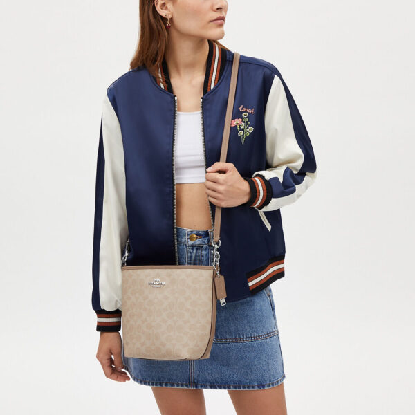 Coach City Bucket Bag In Signature Canvas (Sand Taupe) - Image 4