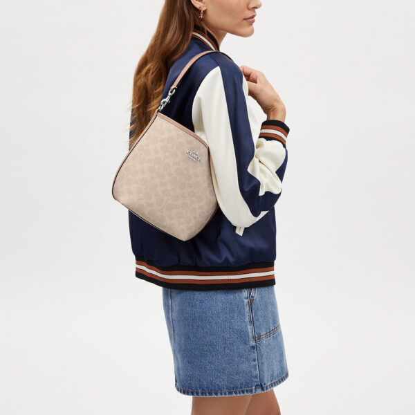 Coach City Bucket Bag In Signature Canvas (Sand Taupe) - Image 3