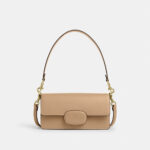 Coach Eliza Flap Crossbody With Leather Covered Closure (Tan)