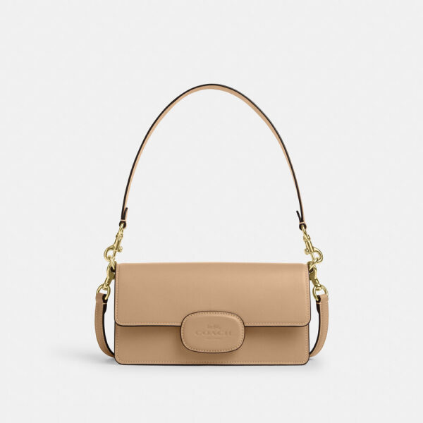 Coach Eliza Flap Crossbody With Leather Covered Closure (Tan)