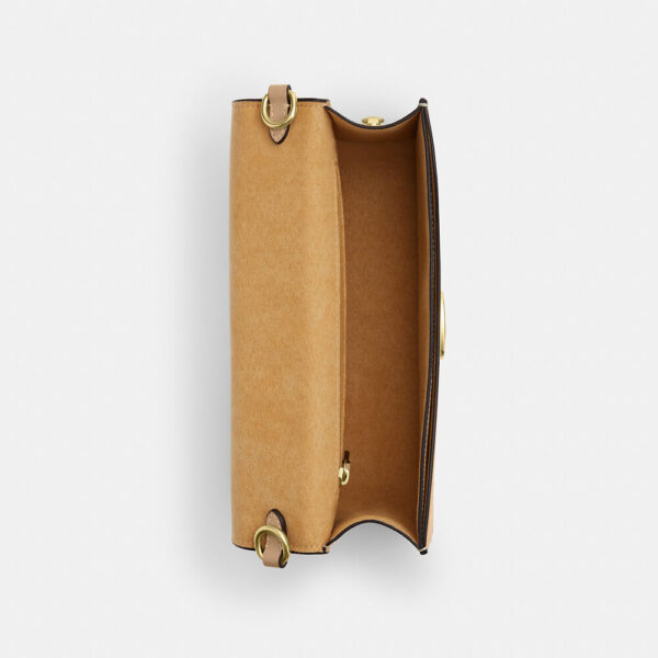 Coach Eliza Flap Crossbody With Leather Covered Closure (Tan) - Image 3