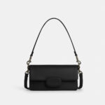 Coach Eliza Flap Crossbody With Leather Covered Closure (Black)