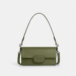 Coach Eliza Flap Crossbody With Leather Covered Closure (Military)