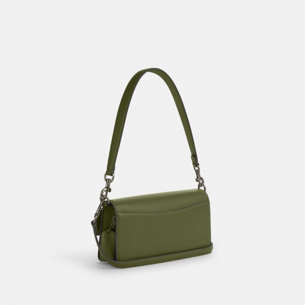 Coach Eliza Flap Crossbody With Leather Covered Closure (Military) - Image 4