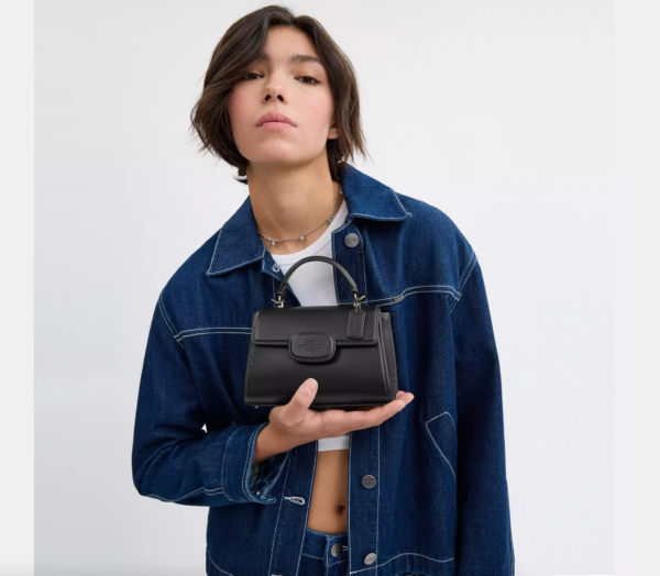 PRE ORDER - Coach Eliza Mini Top Handle Bag (Black) - Image 3