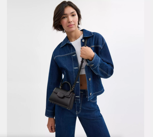 PRE ORDER - Coach Eliza Mini Top Handle Bag (Black) - Image 2