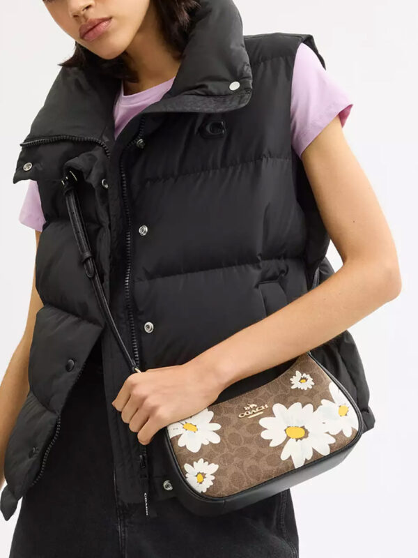 Coach Teri Shoulder Bag In Signature Canvas with Floral Print (Tan Multi) - Image 2