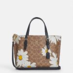 Coach Mollie Tote Bag 25 In Signature Canvas with Floral Print (Tan Multi)