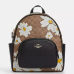 Coach Court Backpack In Signature Canvas With Floral Print (Tan Multi)