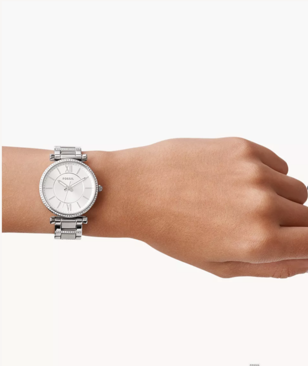 Fossil Carlie Three-Hand Stainless Steel Women Watch (ES4341) - Image 3