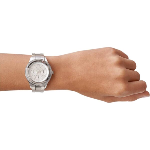 Fossil Stella Three-Hand Date Stainless Steel Women Watch (ES5130) - Image 2