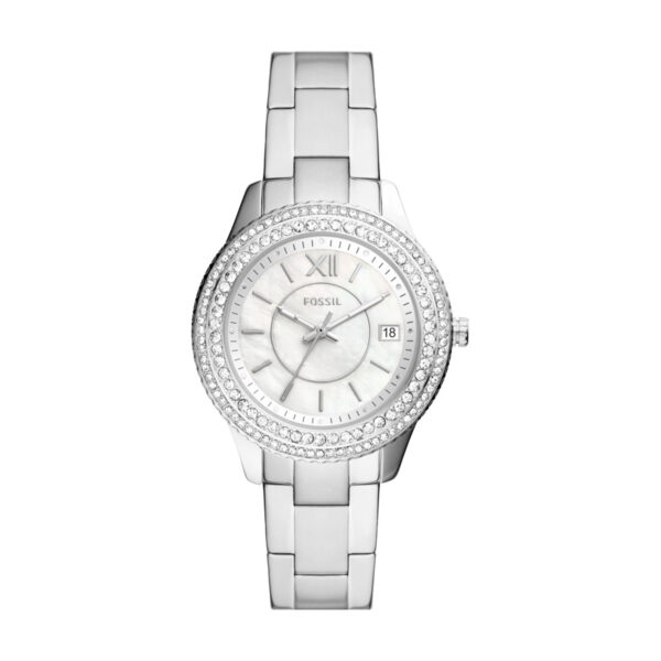 Fossil Stella Three-Hand Date Stainless Steel Women Watch (ES5130)