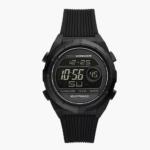Fossil Everett Solar-Powered Digital Black Silicone Men Watch (FS5859)