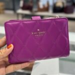Kate Spade Carey Medium Compbifold Smooth Quilted Leather Wallet (Baja Rose)