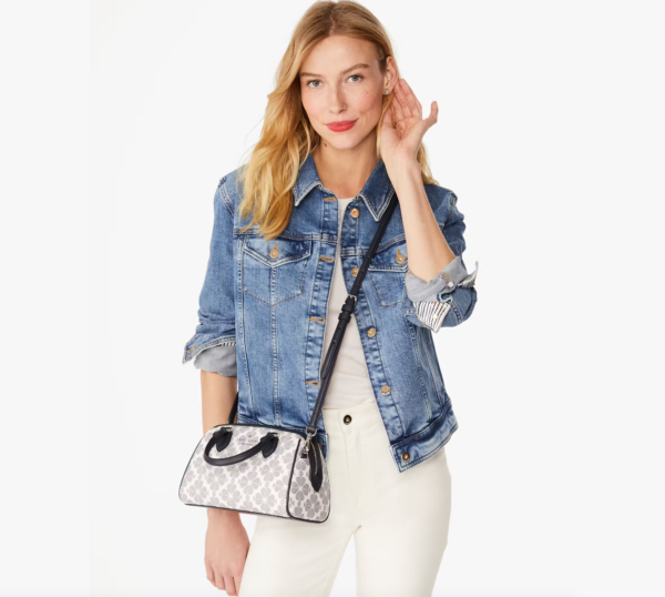 Kate Spade Spade Flower Dolly Duffle Crossbody (Navy) RSKF - Image 4