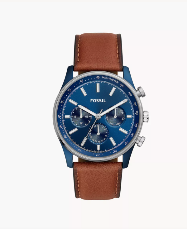 Fossil Sullivan Multifunction Brown Leather Men Watch (BQ2512)