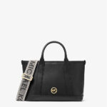 Michael Kors Luisa Small Pebbled Leather Satchel (Black)