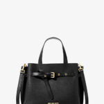 Pre Order-Michael Kors Emilia Small Pebbled Leather Satchel (Black)  SPECIAL BLACK FRIDAY