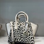 PRE ORDER-Michael Kors Avril Extra-Small Cheetah Print Calf Hair and Leather Satchel (Cream)